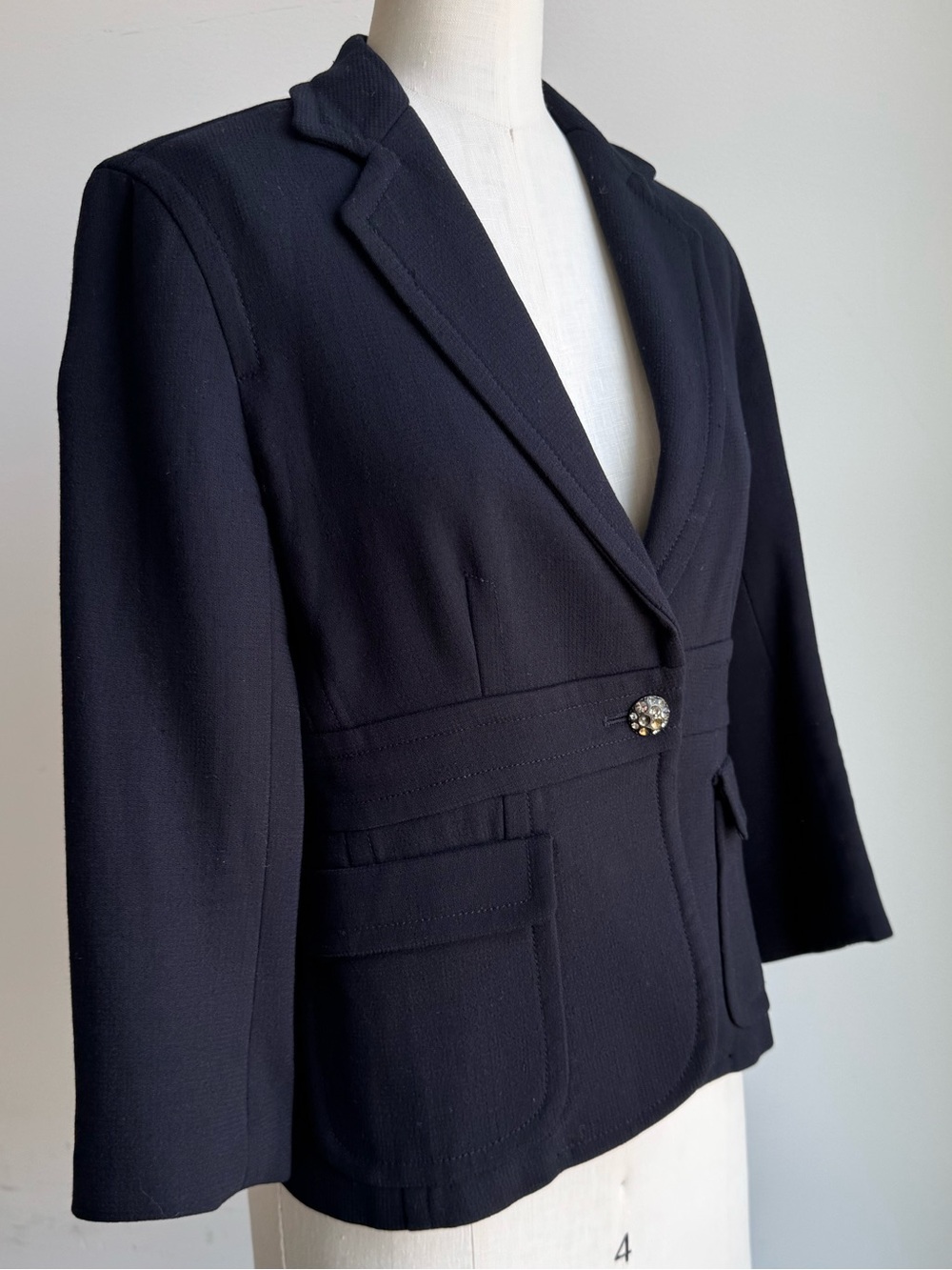 J Crew Single-rhinestone button Blazer